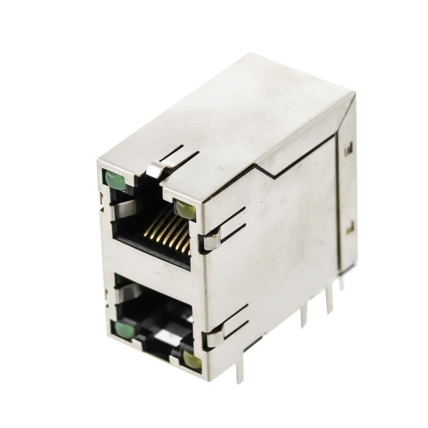 image of >2 Port RJ45Through Hole 10/100 Base-TX, AutoMDIX>A-MJT-8-DA-HTP-SGY2