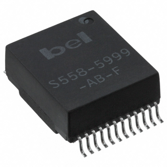 image of >LAN Pulse Transformer 1CT:1CT Transmitter, 1CT:1CT Receiver Surface Mount>S558-5999-AC-F