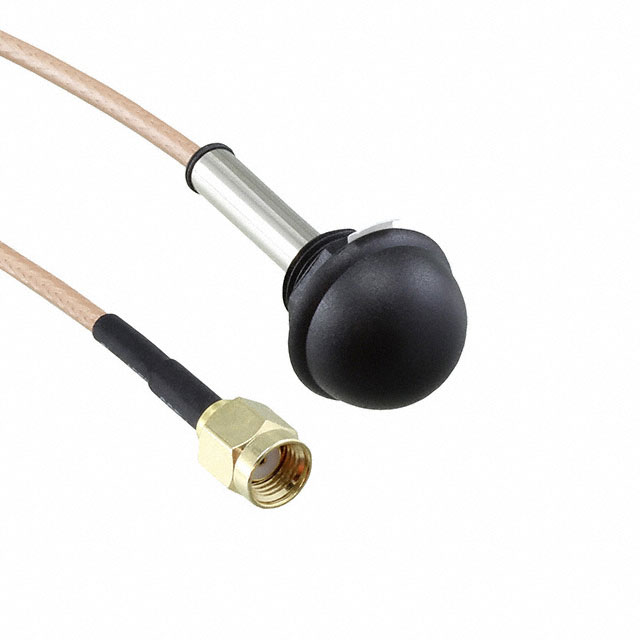 image of >2.45GHz Bluetooth, Wi-Fi Dome RF Antenna 2.4GHz ~ 2.5GHz 0dBi RP-SMA Male Panel Mount>TANGO29/1M/SMAM/RP/S/35