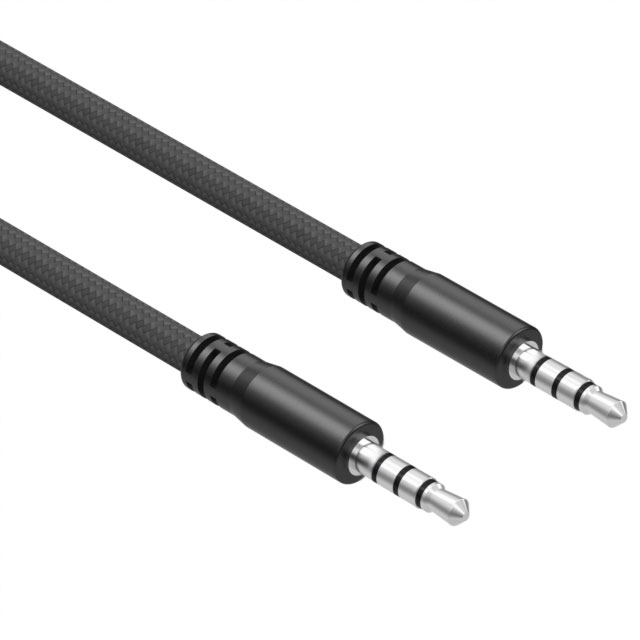 image of >Cable Stereo (4 Conductor, TRRS) Phone Plug, 3.5mm (1/8") To Phone Plug, 3.5mm (1/8") 3.0' (91.44cm)>10-03750