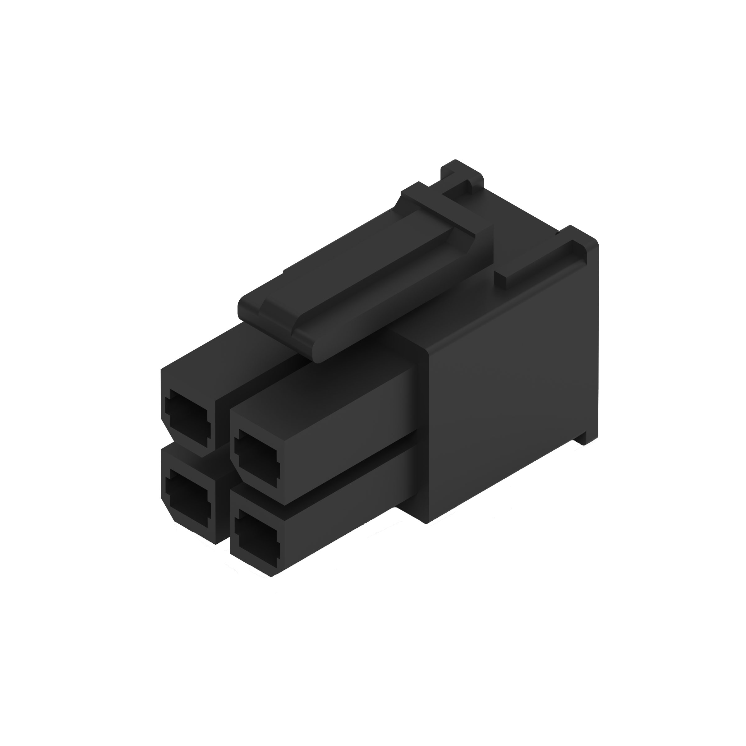 image of >4 Rectangular Connectors - Housings Receptacle Black 0.224" (5.70mm)>657004250201