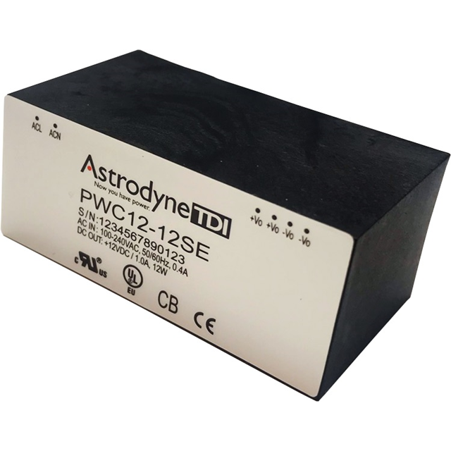 image of >Enclosed AC DC Converters 1 Output 12V 1A 90 ~ 264 VAC Input>PWC12-12SE