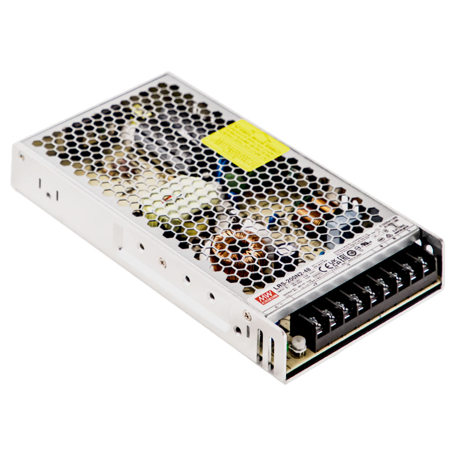 image of >Enclosed AC DC Converters 1 Output 48V 90 ~ 132 VAC, 180 ~ 264 VAC, 240 ~ 370 VDC Input>LRS-200N2-48
