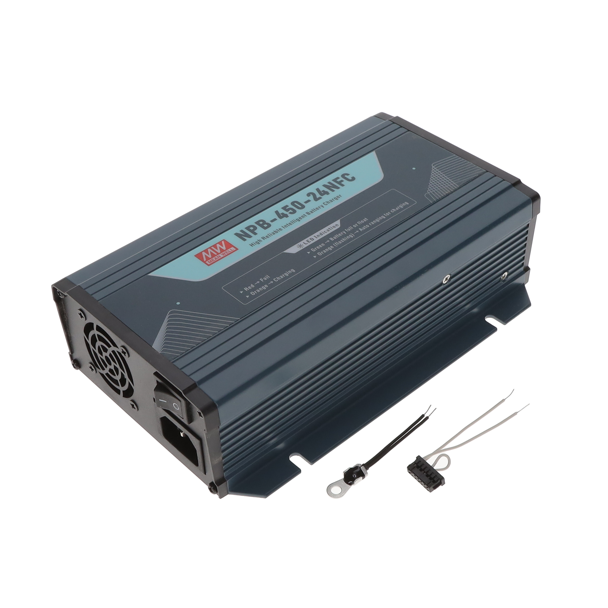 image of >Enclosed AC DC Converters 1 Output 24V 90 ~ 264 VAC, 127 ~ 370 VDC Input>NPB-450-24NFC