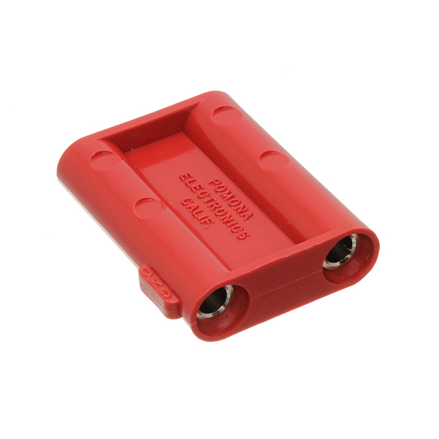 image of >Adapter Connector Splice To Banana Jack, Double Red>1823-2