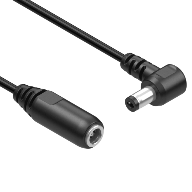 image of >Cable Assembly 2.5mm ID, 5.5mm OD Jack to Plug, Right Angle Round 6.0' (1.83m)>10-03939