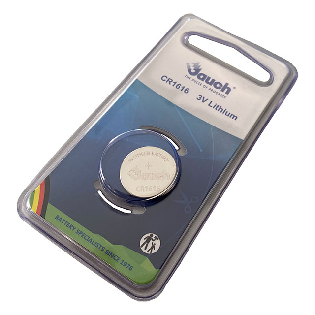 image of >Coin, 16.0mm Lithium Manganese Dioxide 3 V Battery Non-Rechargeable (Primary)>CR1616 JAUCH SB