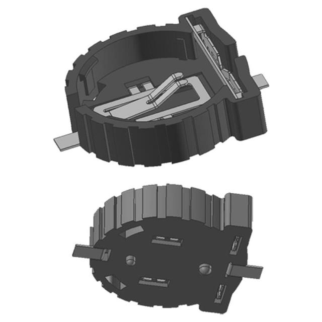 image of >Battery Holder (Open) Coin, 12.0mm 1 Cell SMD (SMT) Tab>A-BAT-CH-C1-EA-GSP1