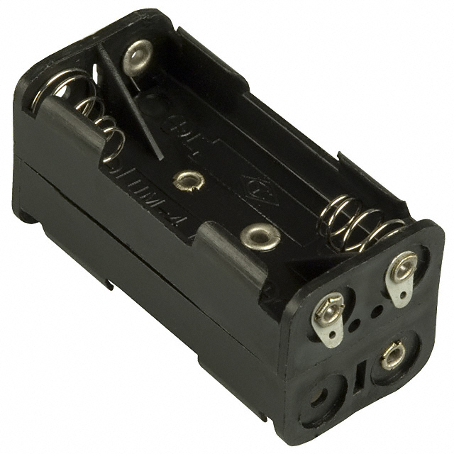 image of >Battery Holder (Open) AAA 4 Cell Solder Lug>BH24AAAL