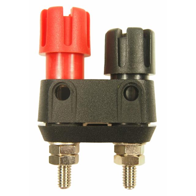 image of >Binding Post Connector Standard, Dual Fluted Black, Red>CL159705