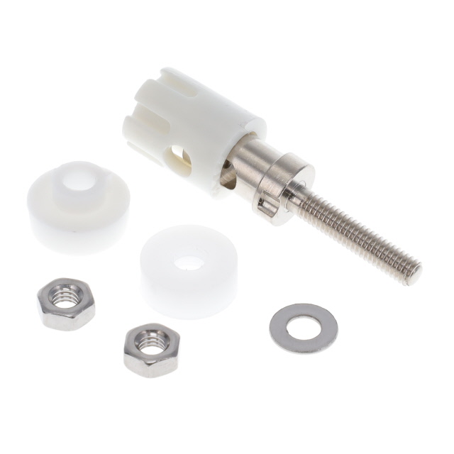 image of >Binding Post Connector Miniature Fluted White Nickel>CL681564