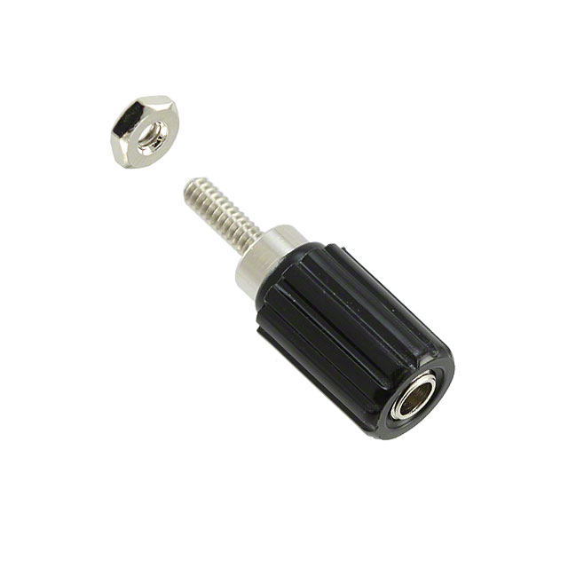 image of >Binding Post Connector Standard Knurled Black Nickel>7007