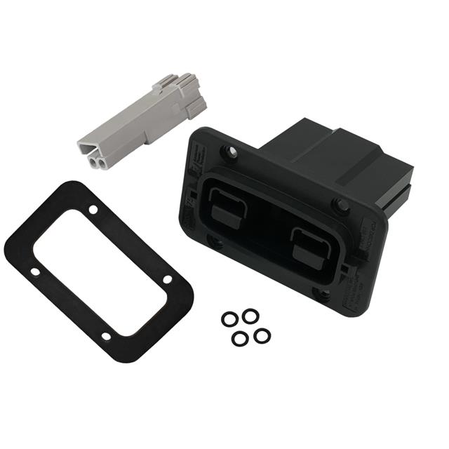 image of >2 Position Blade Type Power Housing Connector Receptacle Gray>SBSX75A-PMREC-KIT-GRA