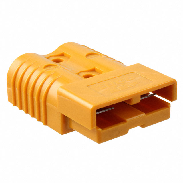 image of >2 Position Blade Type Power Housing Connector Non-Gendered Orange>1604037-2