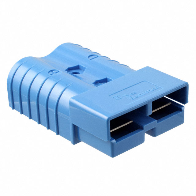image of >2 Position Blade Type Power Housing Connector Non-Gendered Blue>1604050-5