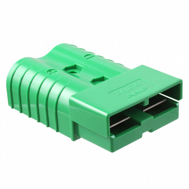 image of >2 Position Blade Type Power Housing Connector Non-Gendered Green>1604050-6