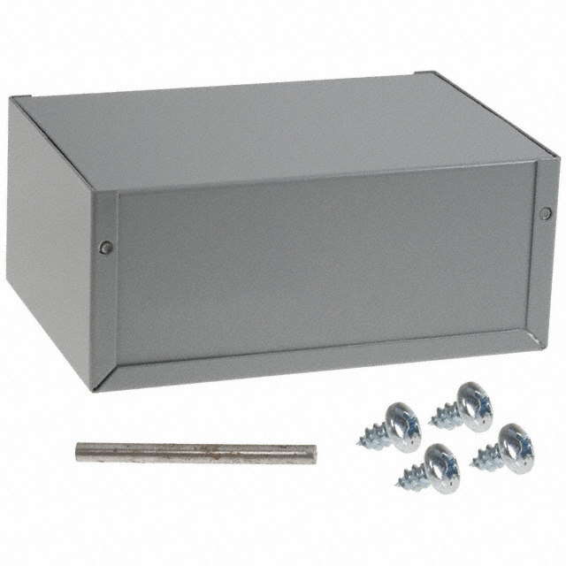 image of >Box Metal, Aluminum Gray U Shaped Pieces 7.000" L x 5.000" W (177.80mm x 127.00mm) X 3.000" (76.20mm)>CU-2108-B