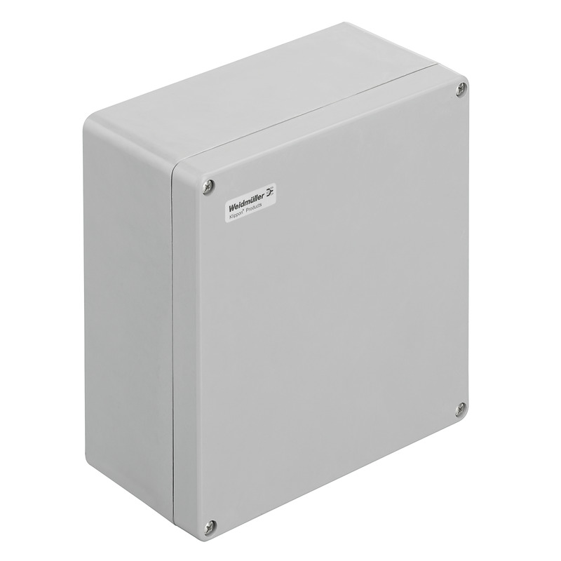 image of >Enclosure Fiberglass/Polyester Gray Cover Included 10.039" L x 4.724" W (255.00mm x 120.00mm) X 9.843" (250.00mm)>1305930000