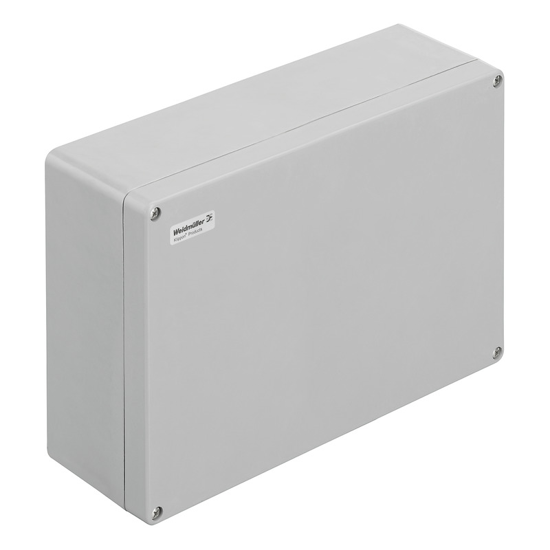 image of >Enclosure Fiberglass/Polyester Gray Cover Included 15.748" L x 4.724" W (400.00mm x 120.00mm) X 9.843" (250.00mm)>1305940000