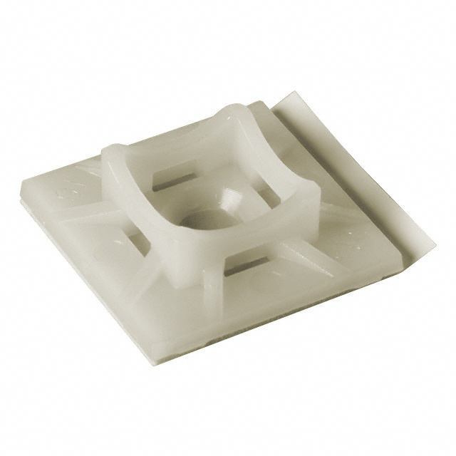 image of >Quad Opening Cable Tie Holder Natural Screw, #8 (M4), Adhesive>FTH-7A-RT-M