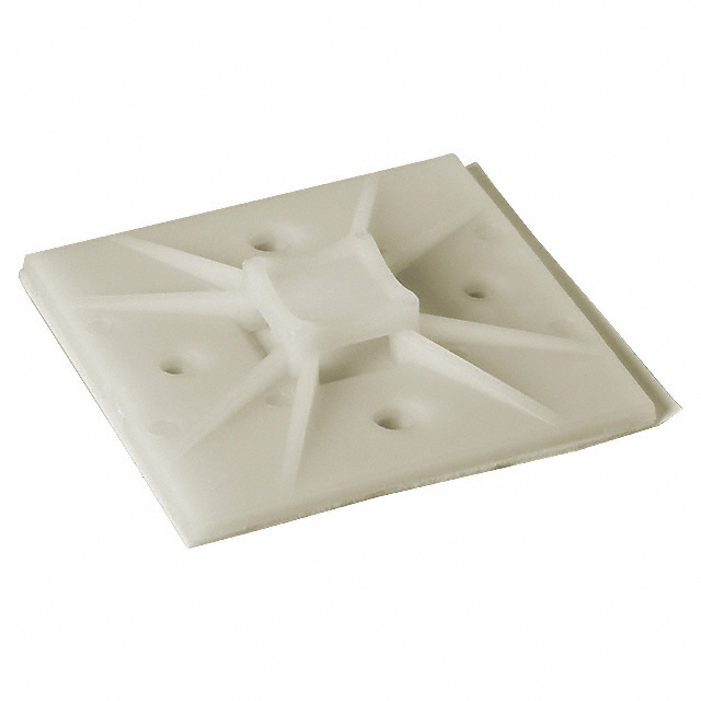 image of >Quad Opening Cable Tie Holder Natural Screw, #6 or #8, Adhesive>FTH-8A-RT-C