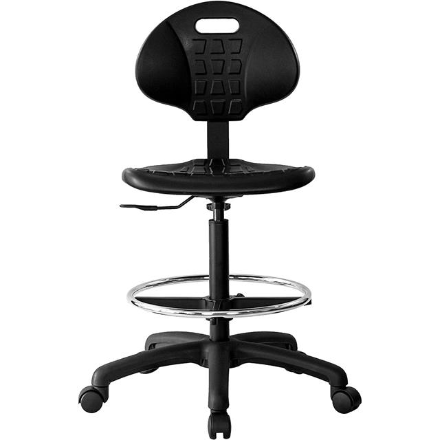 image of >450lb 5-Star Caster Base Black Heavy Duty Stool>PUHD11020SB