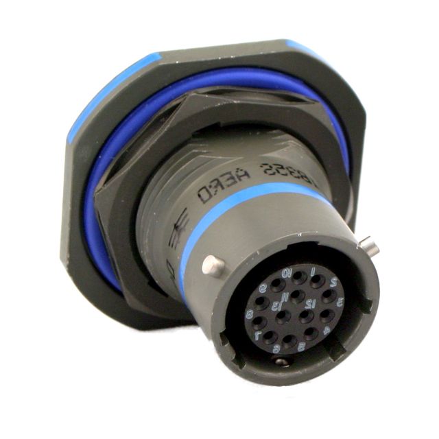 image of >56 Position Circular Connector Receptacle, Male Pins Crimp>MS27505E25B4P
