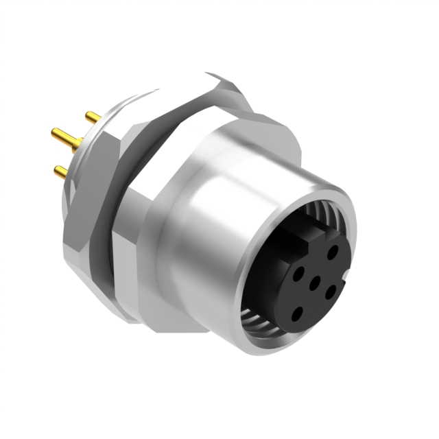 image of >5 Position Circular Connector Receptacle, Female Sockets Solder>54-00381