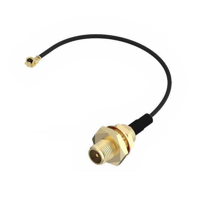 image of >Cable Assembly Coaxial IPEX MHF1 to RP-SMA 1.37mm OD Coaxial Cable 3.937" (100.00mm)>CAB463RF-0100-A-1