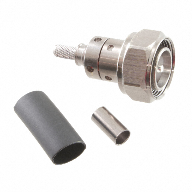 image of >4.3/10 Connector Plug, Male Pin 50 Ohms Free Hanging (In-Line), Right Angle Crimp>EZ-195/200-4310M-X