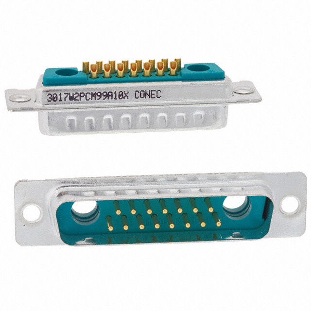 image of >17 (15 + 2 Coax or Power) Position D-Sub, Combo Plug, Male Pins Connector>3017W2PCM99A10X