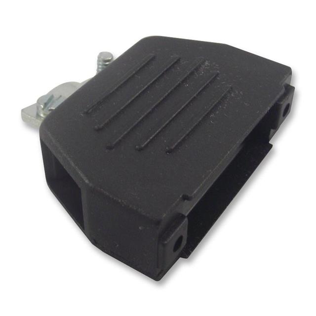 image of >9 Position Two Piece Backshell Connector Black 180° Shielded>MHED-DS09OF-K