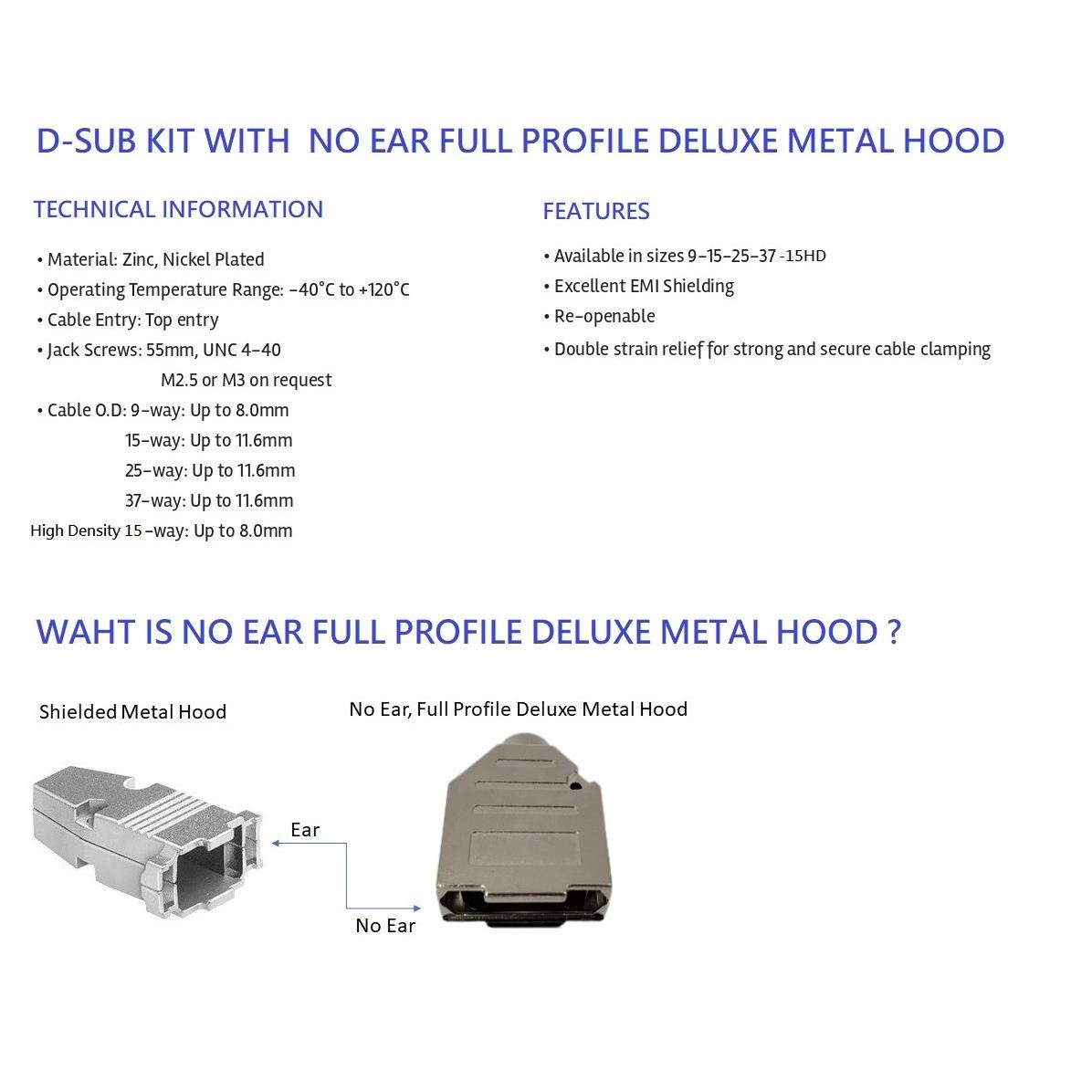 image of D-Sub Connector Assemblies>DSC-9FMD-KIT