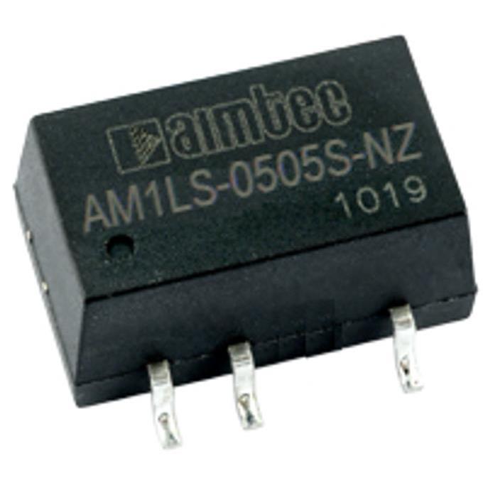 image of >Isolated Module DC DC Converter 2 Output 5V -5V 100mA, 100mA 4.5V - 5.5V Input>AM1LS-0505D-NZTR