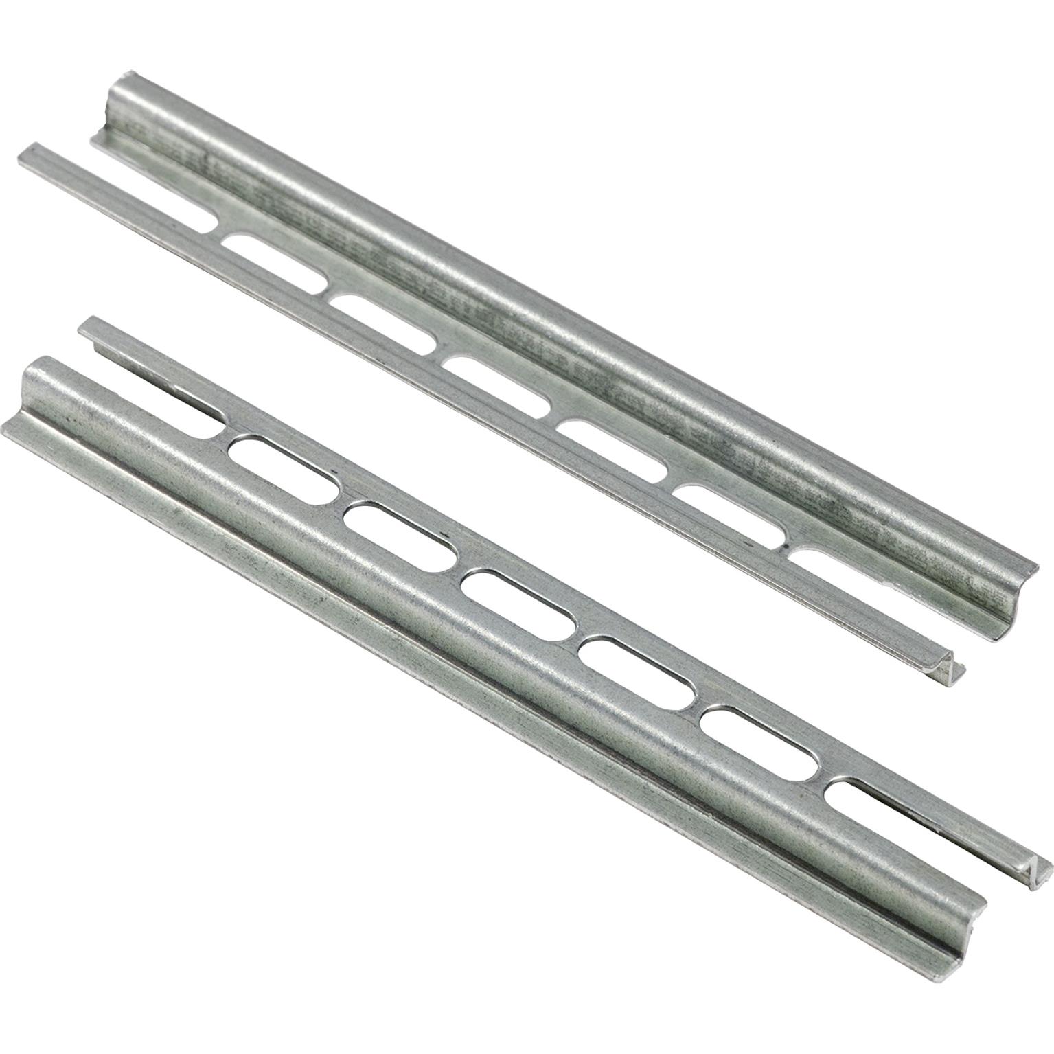 image of >Din Rail Top Hat 0.810" W x 0.220" H (20.57mm x 5.59mm) Slotted Steel 5.000" (127.00mm)>9080GH105