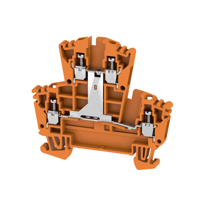 image of >Terminal Block Connector 4 Position Feed Through Orange 12-22 AWG>1022360000