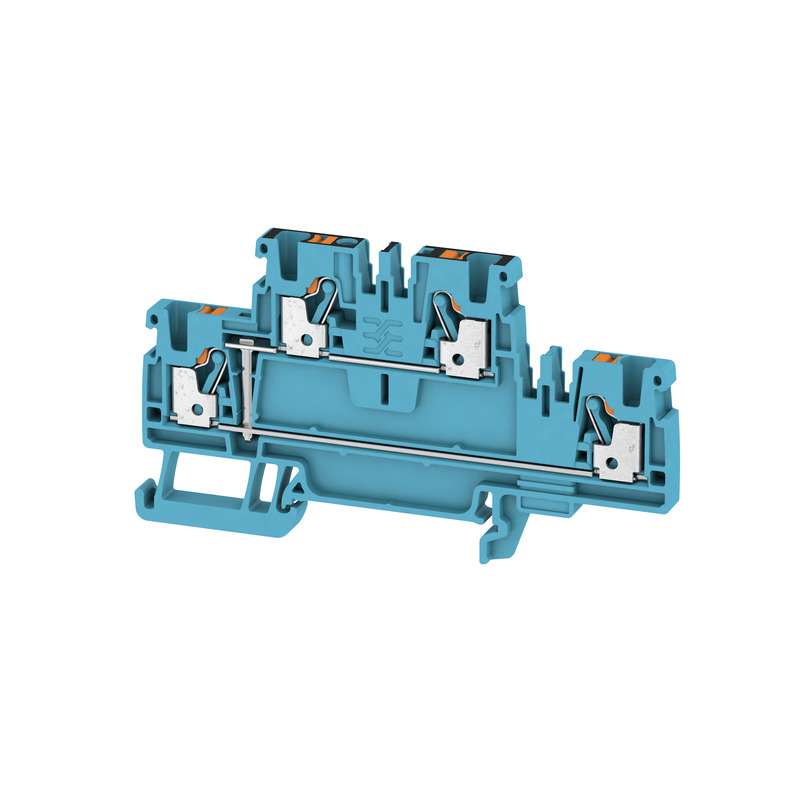 image of >Terminal Block Connector 4 Position Feed Through Blue 12-28 AWG>1547660000