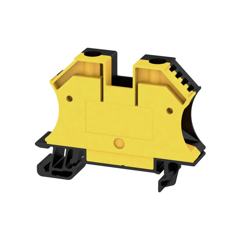 image of >Terminal Block Connector 2 Position Feed Through Black, Yellow 6-14 AWG>2000050000