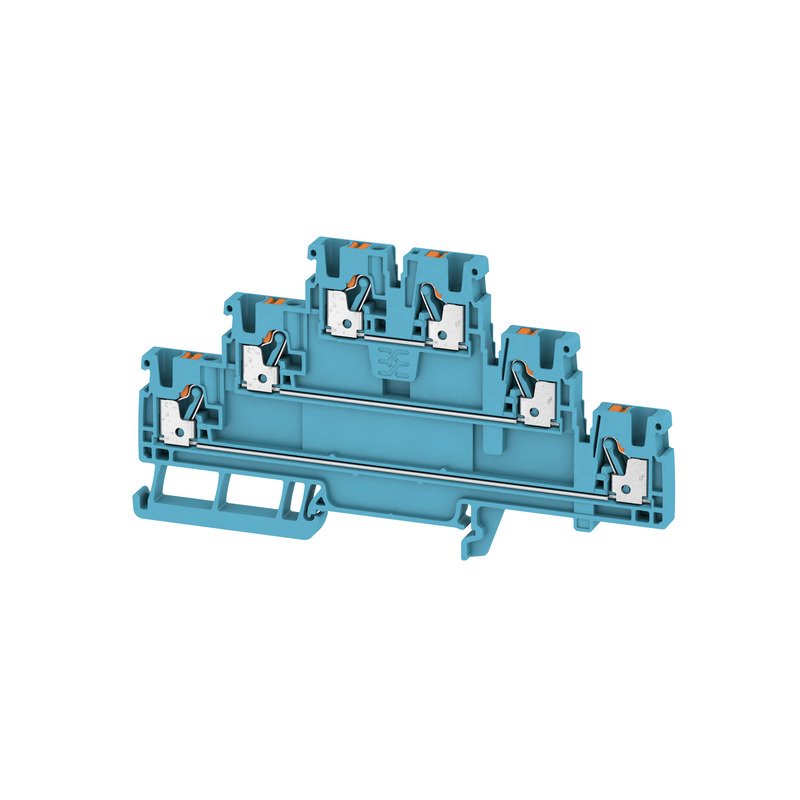 image of >Terminal Block Connector 6 Position Feed Through Blue 12-28 AWG>2428520000