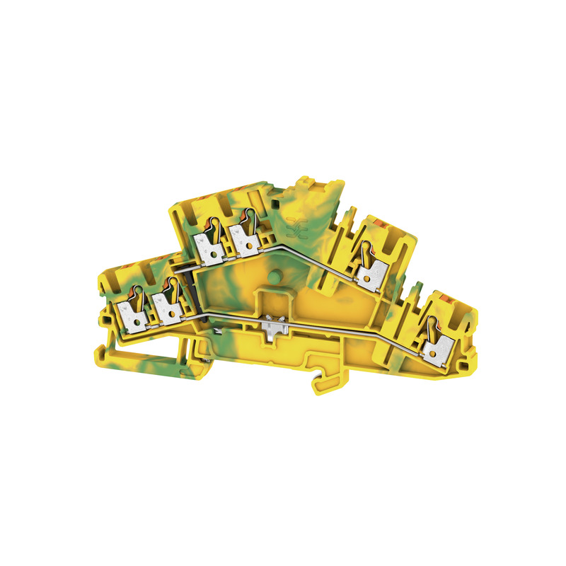 image of >Terminal Block Connector 6 Position Ground, Earth Green, Yellow 12-26 AWG>2531320000