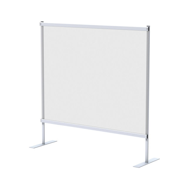 image of >Clear / Silver, 60" W x 60" H Single Curtain Wall>TT-1986