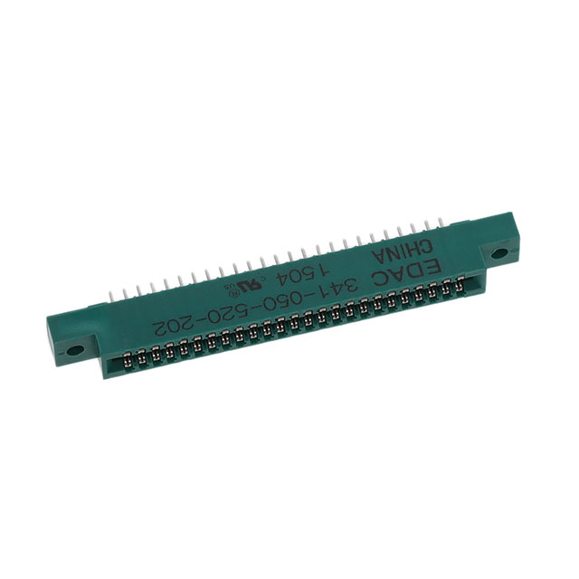 image of >50 Position Female Connector Non Specified - Dual Edge Gold 0.100" (2.54mm) Green>341-050-520-202