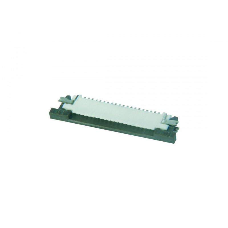 image of >6 Position FFC, FPC Connector Contacts, Top 0.020" (0.50mm) Surface Mount, Right Angle>AFFC23-06-050-SHT-R