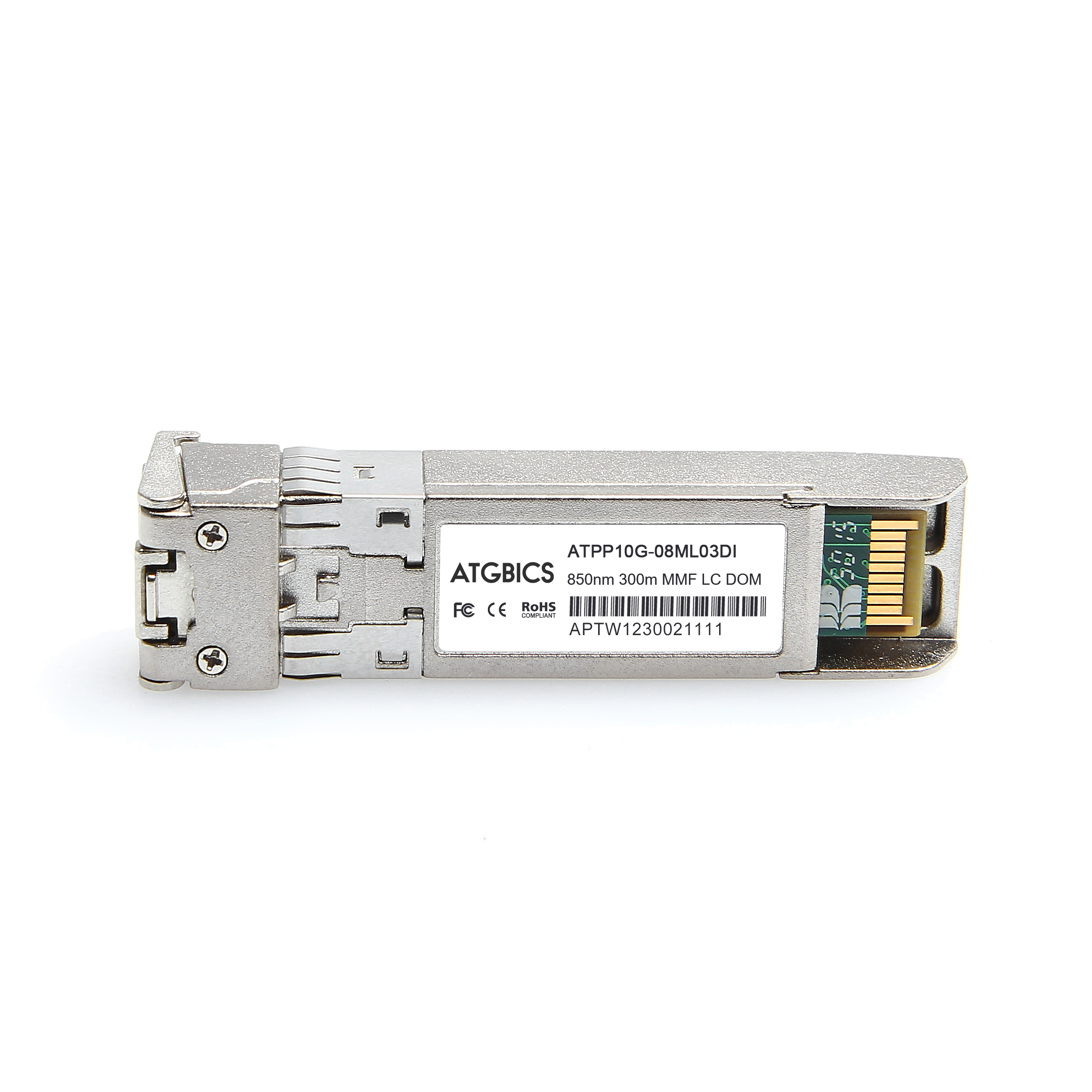 image of >Transceiver Module Ethernet, Networking 10Gbps 850nm 3.3V LC Pluggable, SFP+>EX-SFP-10GE-SR-I-C