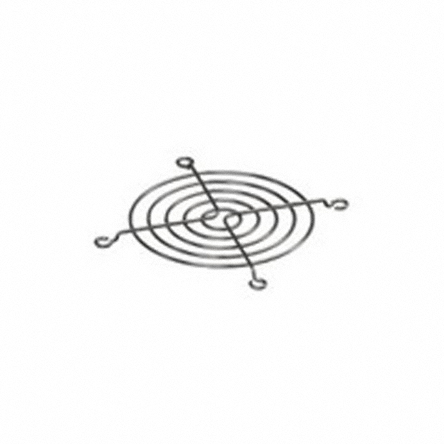 image of >92mm Sq Fan Finger Guard Nickel, Chrome Plated 6 Rings>8451