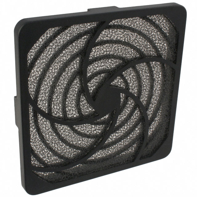 image of >92mm Sq Fan Filter/Screen Acrylonitrile Butadiene Styrene (ABS) 3 Rings>8459