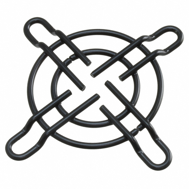 image of >40mm Sq Fan Finger Guard Nickel, Chrome Plated 2 Rings>109-059H