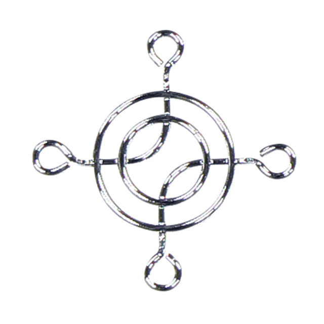 image of >38mm Sq Fan Finger Guard Nickel, Chrome Plated 2 Rings>109-1065
