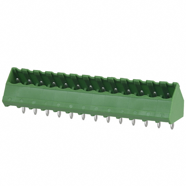 image of >13 Position Terminal Block Header, Male Pins, Shrouded (4 Side) 0.200" (5.08mm) 45° 45° Solder>EDSTLZ990/13