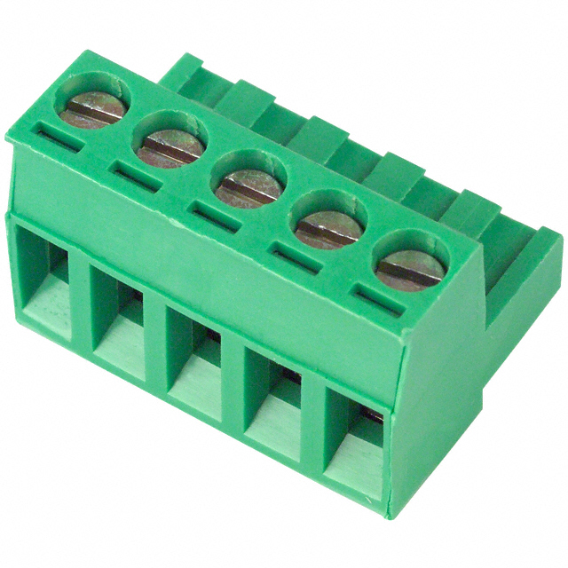 image of >5 Position Terminal Block Plug, Female Sockets 0.200" (5.08mm) Free Hanging (In-Line)>EDZ950/5
